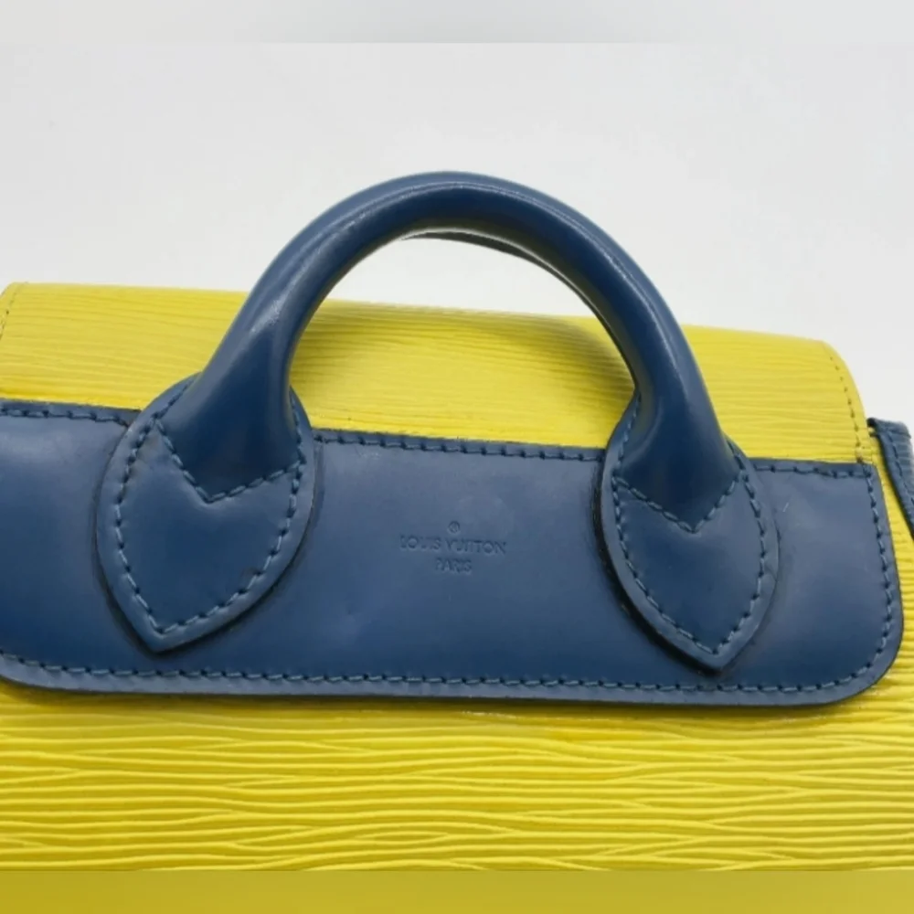 FIRM!! Louis Vuitton Epi Vibrant Yellow & Blue Eden PM 2W Crossbody Bag W/B/K/DB - Picture 8 of 16